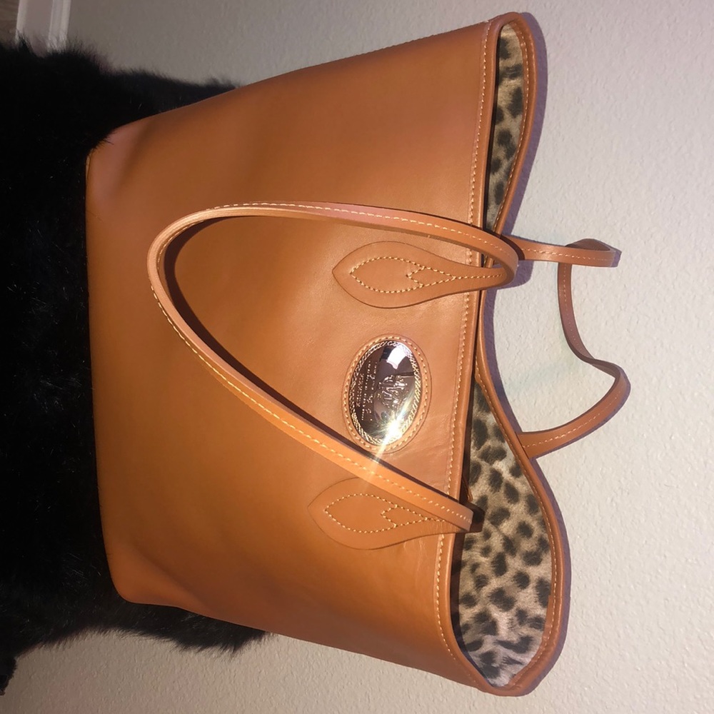 Roberto Cavalli Smooth leather large tote bag✨